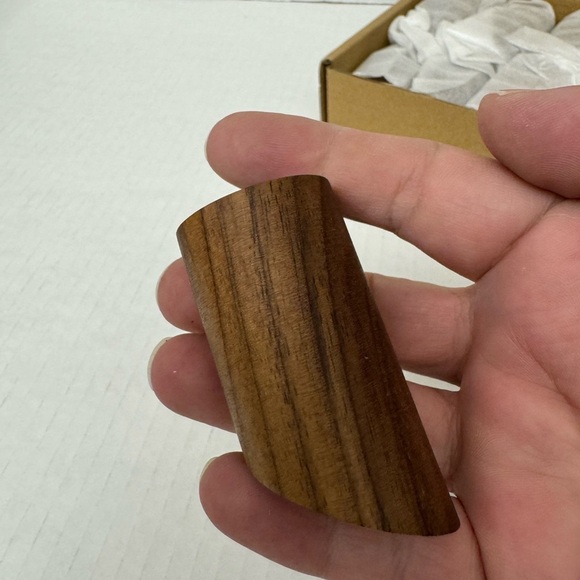 Set of 10 Walnut Wood Modern Wall Hooks NWT - Picture 12 of 15